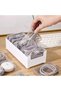 Cable Organizer Storage Box with 7 Wire Ties, Desktop Cable Management Box with Switch, Clear Electr - 2