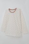 Girl's Pajama Set, Flower Patterned, Age 4-8, Ecru - 6