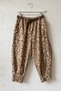 Italian Beige Pants with Pockets, Belt, Elastic Waist, and Elasticated Hem, Jacquard Woven Pants 94 70 - 2