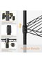 Heavy Duty Garment Rack with Adjustable Shelves(Style K-Black) - 3