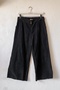 Italian Black-Elasticated Wide-Leg Corduroy Oversized Woven Pants 102 68 - 2