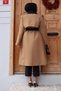 Two-Tone Belted Trench Coat, Camel, HM2983 - 5