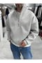 Light Gray Panda-Print Sweatshirt with half-zip by HM- - 4