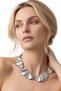 Women's Lamé Butterfly-Wing-Inspired Choker - 2