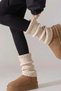 Original Premium Leg Warmers, 100% Acrylic Knit, Ballet and Skating Socks, Beige - 2