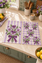 Violet Bouquet Patterned Digitally Printed 2-Piece Kitchen Towel Set, 35x55 cm - 8
