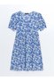 LCW Comfort Navy Blue Raschel Floral Dress—The ALITA CITY Difference - 5