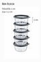 12 Plastic Storage Containers with Airtight Lids, 250 ml Each – Assorted Colors, Stackable Food and Sauce Containers - 3
