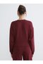 Soulife Burgundy Belt Detail Women's Sweatshirt, Featuring the ALITA CITY Touch - 4