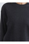 LCW Vision Anthracite Oval-Neck Women's Sweatshirt, Featuring the ALITA CITY Touch - 3