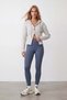 Women's smoked high-waisted stretchy leggings alc-x16041