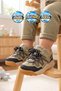 Pampili Black-Beige Velcro-Strap and Lace-Up Boys' Boots IH5MNC - 3