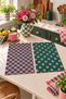 Emerald Pop Checkered and Polka Dot Digitally Printed 2-Piece Kitchen Towel Set, 35x55 cm