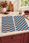 Cocoa Wave Wave and Checkered Pattern Digitally Printed 2-Piece Kitchen Towel Set, 35x55 cm - 7
