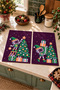 Pixel Christmas Robot and Christmas Tree Pattern Digitally Printed 2-Piece Kitchen Towel Set, 35x55 cm - 2