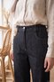 Women's Black Denim Pants with Embroidered Pocket Logo 328 Black - 2