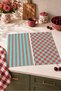 Aqua Stripe Striped Pattern and Checkered Pattern Digitally Printed 2-Piece Kitchen Towel Set, 35x55 cm - 7