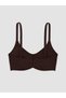 KOOR SPORT Brown Solid Super Skinny & Extra-Tight Women's Sports Bra & Sportswear—The ALITA CITY Difference - 2