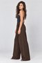 Adjustable-Button Wide-Leg Fabric Pants - 2