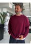 Burgundy Basic Oversized Knit Sweater PM-008 - 2