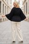 Women's Plus-Size Batwing Sleeve Belted Poncho - 6