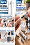 White 3-in-1 Wireless Bluetooth Headphone Cleaning Pen with Brush and Metal Tip Kit - 4
