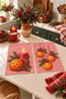 Orange Spice Digitally Printed 2-Piece Kitchen Towel Set with Orange and Candle Patterns, 35x55 cm - 2