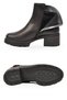 Black Genuine Leather Women's Zip-Up Boots with Buckle Detail and Fleece-Lined Insulation 27362-1 - 5