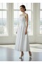Strapless, Beaded, Flared Wedding and Engagement Dress - 3