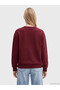 XSIDE Burgundy Hello Kitty Printed Oversized Women's Thick Sweatshirt—The ALITA CITY Way - 4