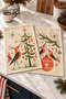 Retro Robin Bird and Christmas Tree Pattern Digitally Printed 2-Piece Kitchen Towel Set, 35x55 cm - 8