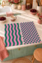 Mint Groove Wave and Checkered Pattern Digitally Printed 2-Piece Kitchen Towel Set, 35x55 cm - 8