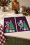 Pixel Christmas Robot and Christmas Tree Pattern Digitally Printed 2-Piece Kitchen Towel Set, 35x55 cm - 8