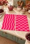 Coral Wave Wave and Checkered Pattern Digitally Printed 2-Piece Kitchen Towel Set, 35x55 cm - 6