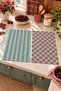 Aqua Stripe Striped Pattern and Checkered Pattern Digitally Printed 2-Piece Kitchen Towel Set, 35x55 cm - 3