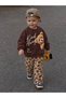 Unisex, three-ply, 100% Cotton, Teddy Bear Print, Oversized two-piece set