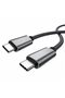 كابل USB C إلى USB C بقوة 240 واط، طول 1 متر، سلك شحن سريع متين مصنوع من النايلون المنسوج وكابل مزامنة بيانات بسرعة 480 ميجابت في الثانية