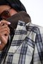 Long Gray Checked Trench Coat 2079 - 3