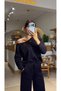 Modal-textured boat neck tracksuit set - 4