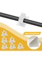 30Pcs Self-Adhesive Cable Clips White,Adjustable Cable Organizer Clip - 7