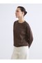 TWO MT SHOP QUALITY LCW EVERYDAY Brown Stone-Embellished Oversized Women's Thick Sweatshirt - 2