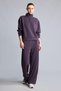 Women's Ultra-Soft Modal Mock Neck Half-Zip Sweatshirt, Dark Purple - 5