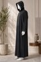 Moroccan long-sleeved embroidered jalabiya (black) - 2