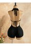 Short jumpsuit, black - 2