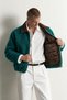 Velvet-Collar, Lined, Zippered Plush-Lined Coat - 2