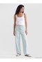 Alita City Farkıyla Xside Blue Denim Straight Wideleg Elastic Waist Wide Leg Women's Jean Trousers