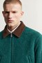 Velvet-Collar, Lined, Zippered Plush-Lined Coat - 4