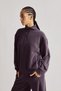 Women's Ultra-Soft Modal Mock Neck Half-Zip Sweatshirt, Dark Purple