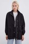Zip-Front, Drawstring Waist, Mock Neck Trench Coat - 3