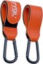 Stroller Hooks - Leather Buggy Clips, Black (2 Pack) - 7